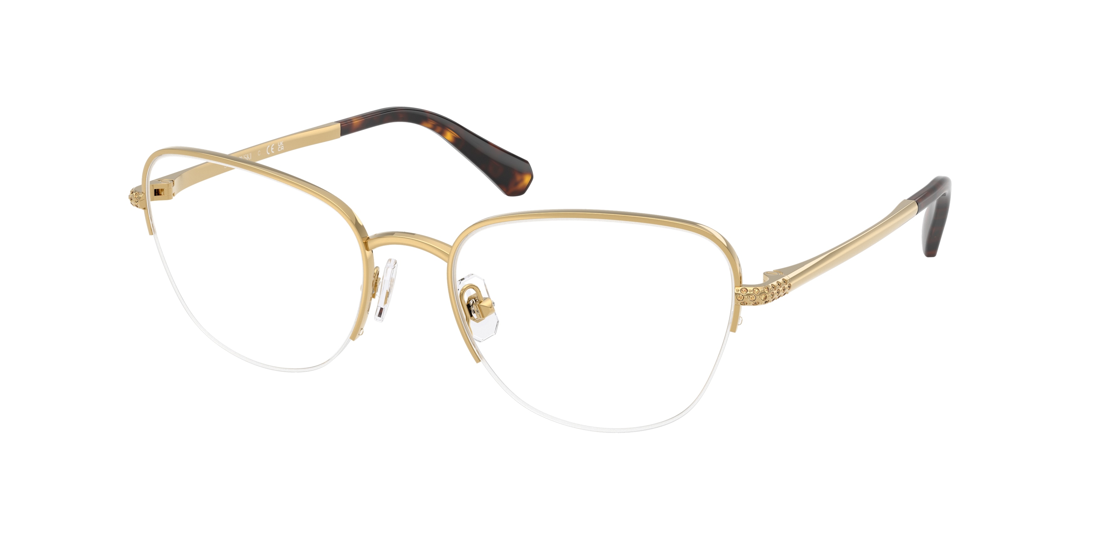 Swarovski SK1023 Women's Glasses, Gold, Size 54